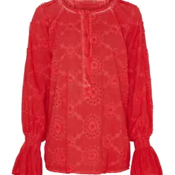 Marta Du Chateau dame bluse MdcBianca - Red Cold Wash