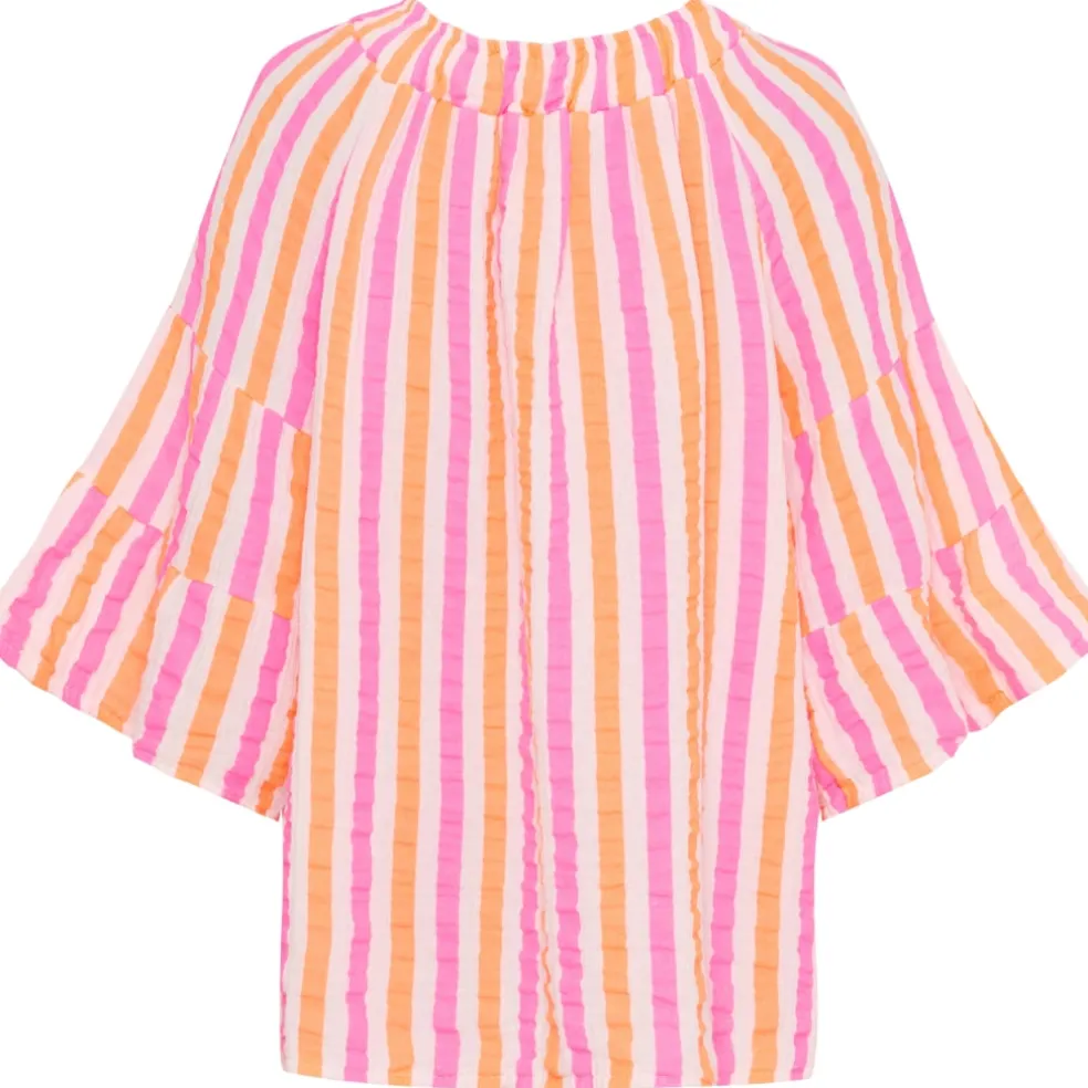 Marta du Chateau dame bluse MdcPutte 7316 - Orange/Fuxia Stripe