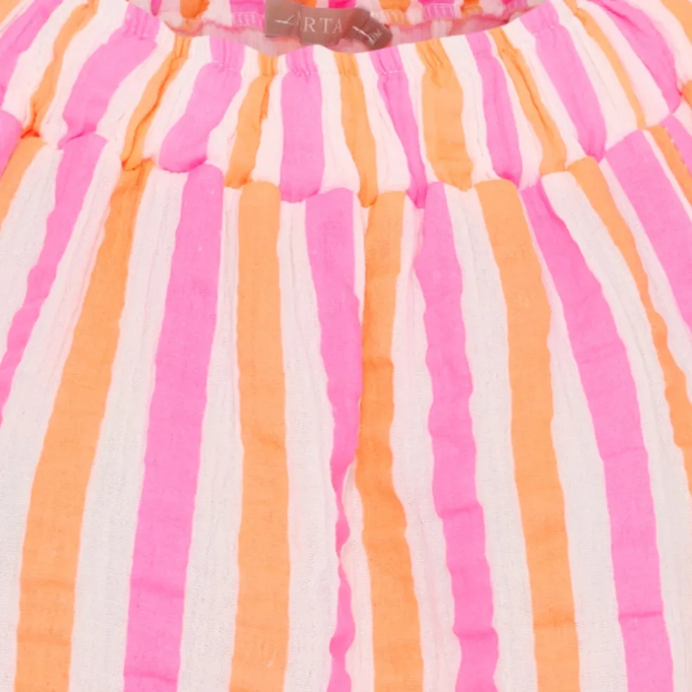 Marta du Chateau dame bluse MdcPutte 7316 - Orange/Fuxia Stripe