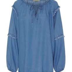 Marta Du Chateau dame bluse MdcMarta - Medium Blue