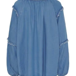 Marta Du Chateau dame bluse MdcMarta - Medium Blue