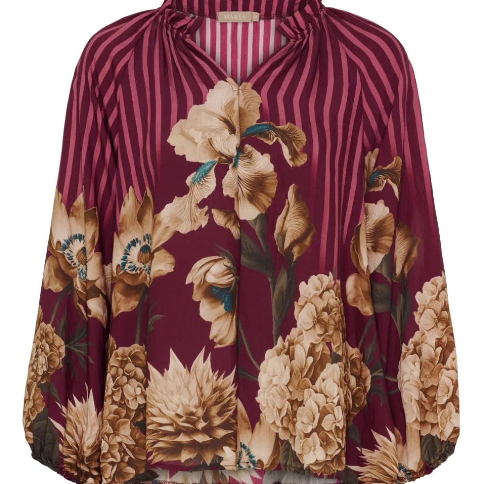 Marta du Chateau dame bluse MdcOctavia 003B - Bordeaux6022