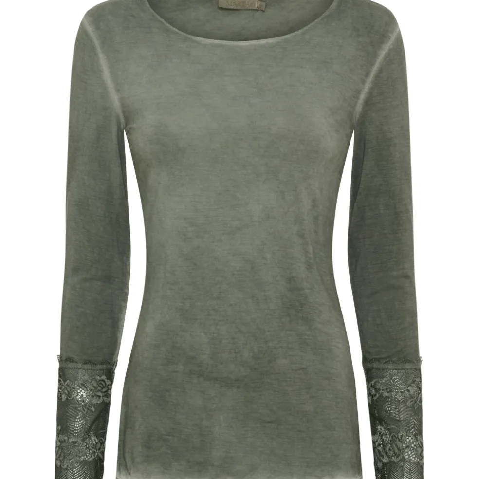 Marta Du Chateau dame bluse 11297 - Military