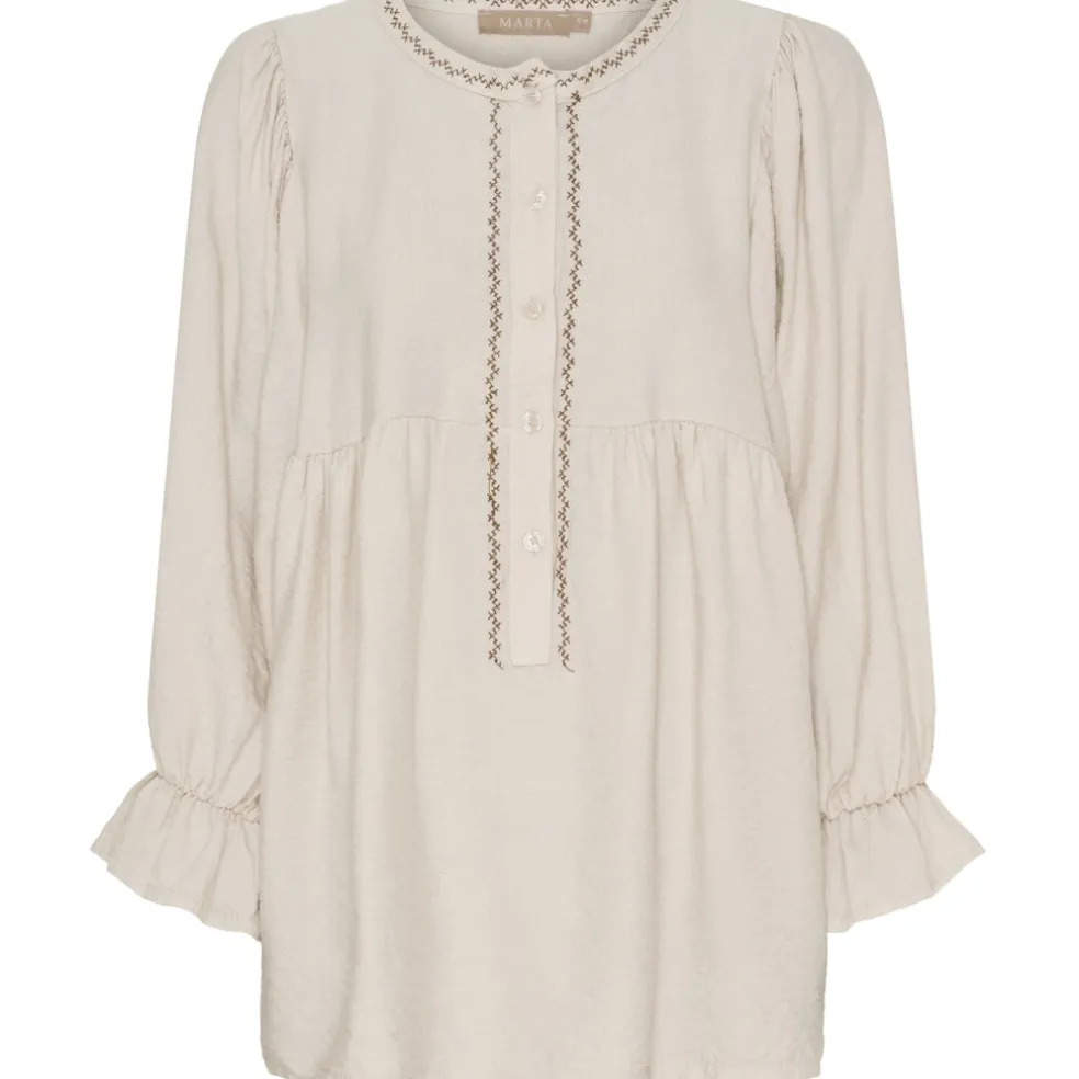 Marta du Chateau dame bluse MdcPoppy 7473 - Sabbia102