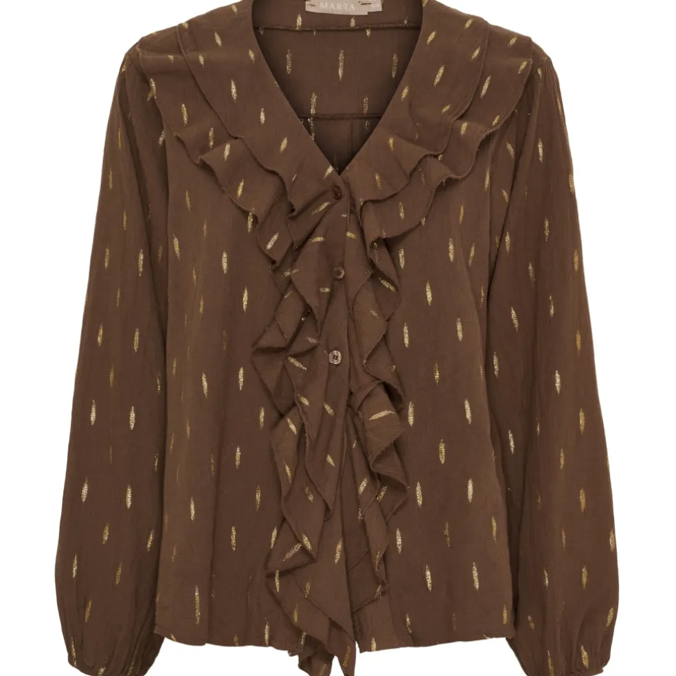 Marta du Chateau dame bluse MdcOasis 7657 - Chocolate2918