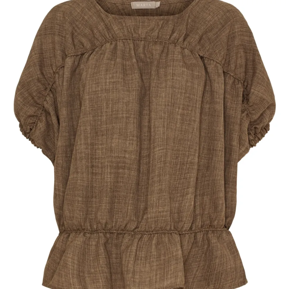 Marta du Chateau dame bluse MdcSaffron 258685 - Brown