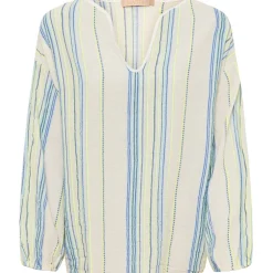 Marta du chateau dame bluse 9574 - Blue/Yellow12