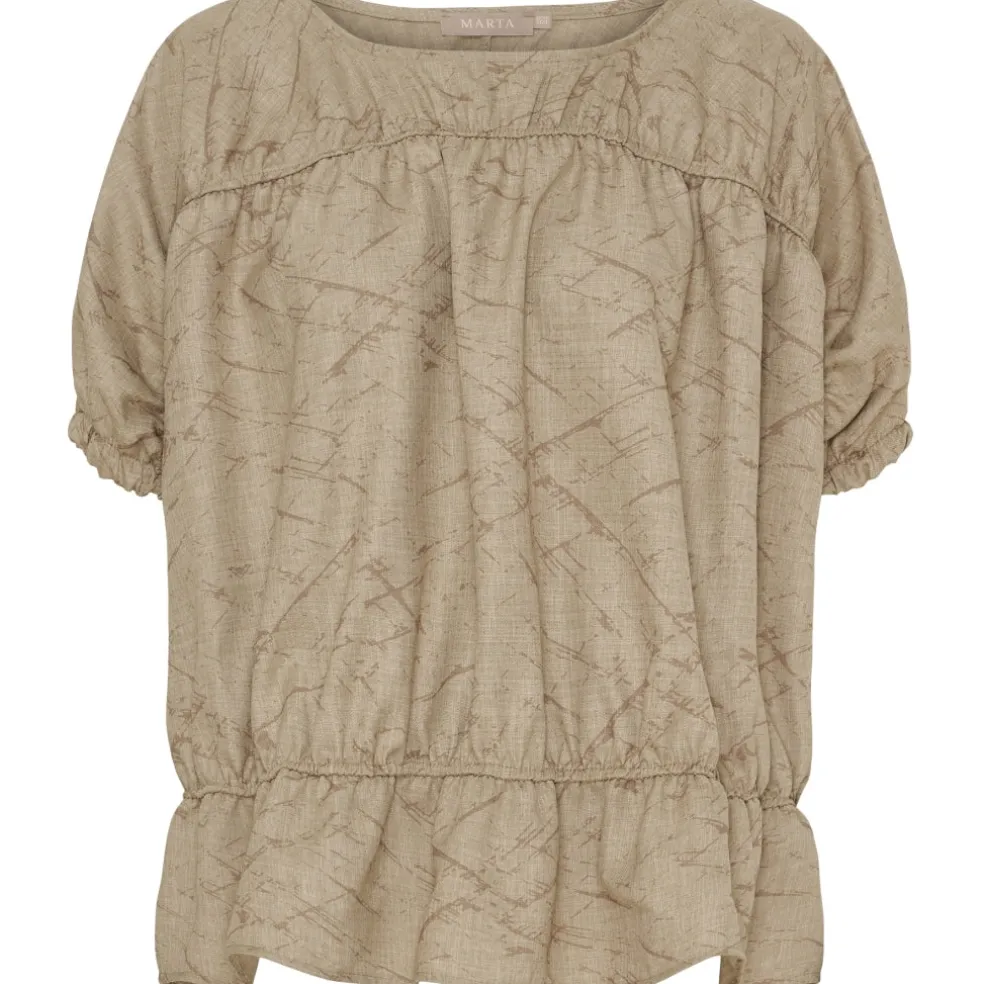 Marta du Chateau dame bluse MdcSaffron 258685 - Camel Print