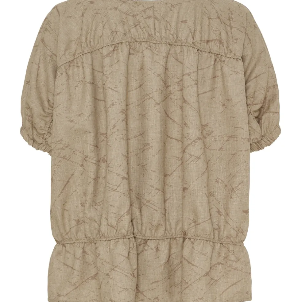 Marta du Chateau dame bluse MdcSaffron 258685 - Camel Print