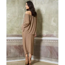 Marta Du Chateau dame bluse mdcAlexandra 6139 - Camello