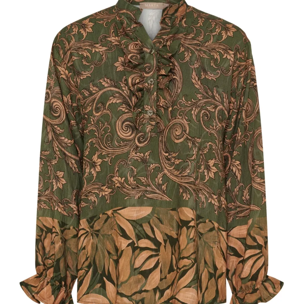Marta du Chateau dame bluse MdcJoceline 5891 - Military5684tpk