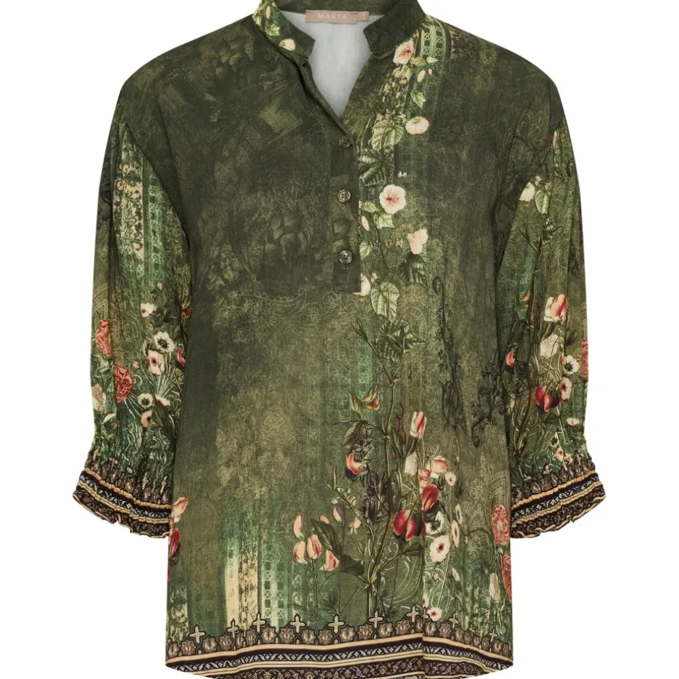 Marta du Chateau dame bluse MdcMelisande 7527 - Military5295tpg