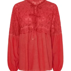 Marta Du Chateau dame bluse MdcAurora - Rosso Cold Wash