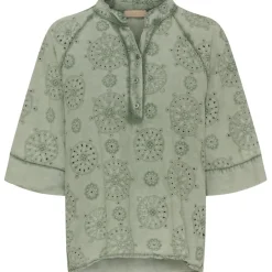 Marta Du Chateau dame bluse MDCTania - KakiColdwash8324