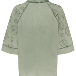 Marta Du Chateau dame bluse MDCTania - KakiColdwash8324