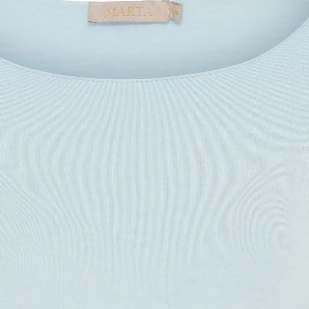 Marta Du Chateau dame bluse 11297 - Denim Chiaro