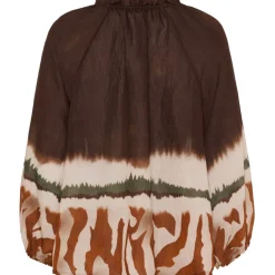 Marta du Chateau dame bluse MdcBelladonna 003 - Marrone