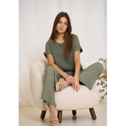 Marta Du Chateau dame bluse MdcNatalie 83893 - Military2828