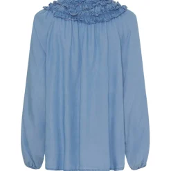 Marta Du Chateau dame bluse MdcJulietta - Light blue