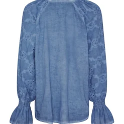 Marta Du Chateau dame bluse MdcBianca - Jeans Cold Wash