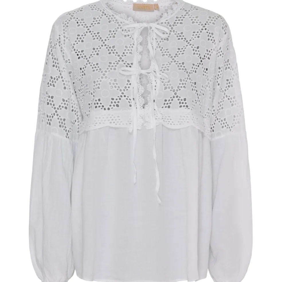 Marta Du Chateau dame bluse MdcAurora - White