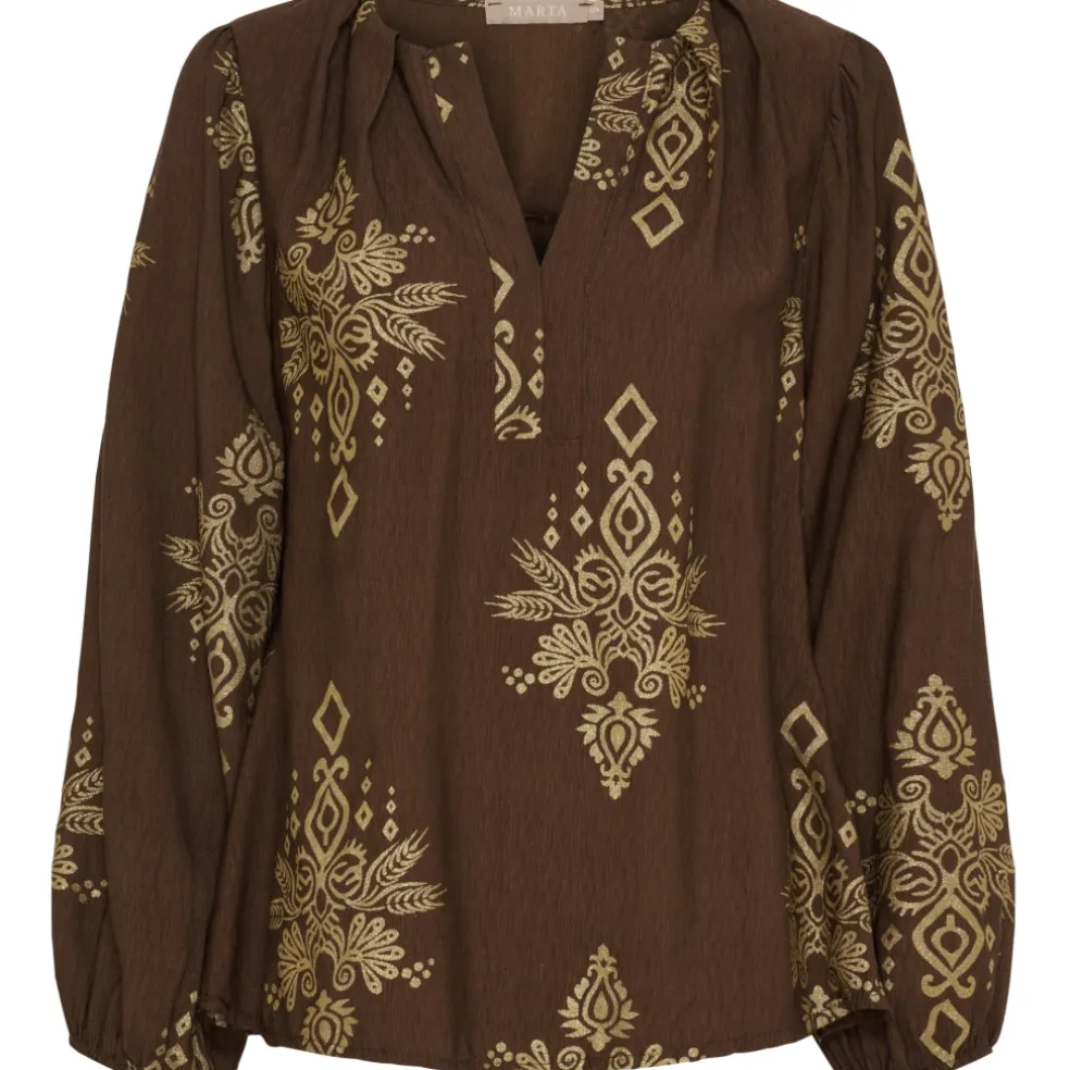 Marta du Chateau dame bluse MdcBayleaf 7705 - Moro30