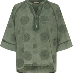 Marta Du Chateau dame bluse MDCTania - Kaki Cold Wash