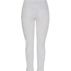 Marta Du Chateau dame bukser MdcTalia - White/Beige Flower