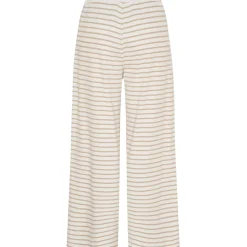 Marta du Chateau dame bukser MdcMireya 22611 - White/Camello Stripe