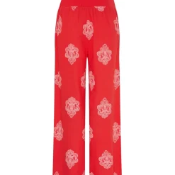 Marta Du Chateau dame bukser MdcAnette - Red/WhitePrint