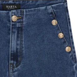 Marta du Chateau dame jeans MdcElvira Mdc184-26182 - Dark Blue Denim