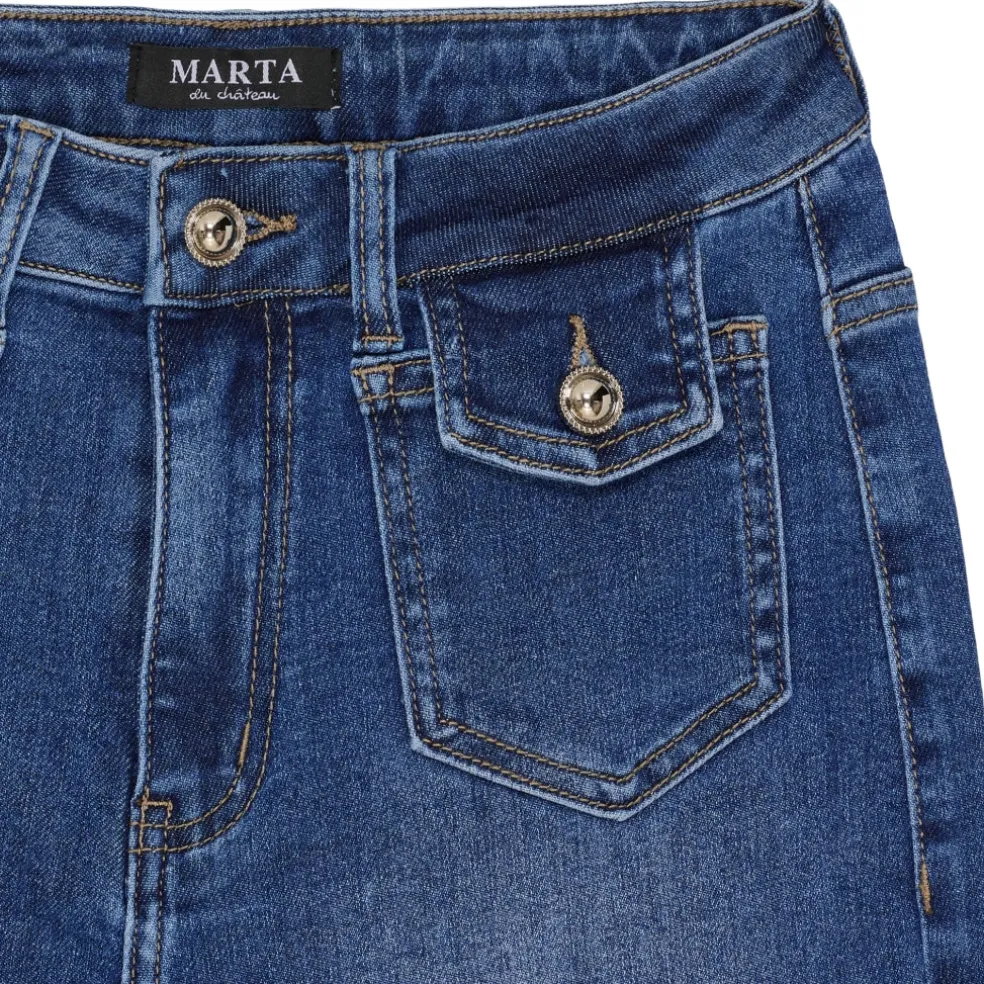 Marta du Chateau dame jeans MdcIrene MDC199-8237 - Blue Denim