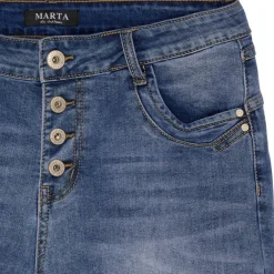 Marta du Chateau dame jeans MdcSolene MDC202-2261 - Blue Denim