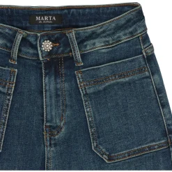 Marta du Chateau dame jeans MdcEsmerelda Mdc187-26179 - Dark Blue Denim