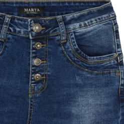 Marta du Chateau dame jeans MdcAna Mdc176-26164 - Dark Blue Denim