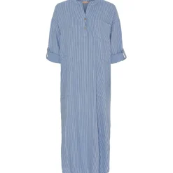 Marta Du Chateau dame kjole MdcNess - Jeans/WhiteStripe