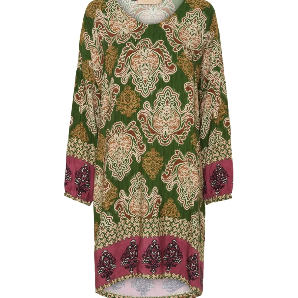 Marta Du Chateau dame kjole 5082 - Kaki/Beige