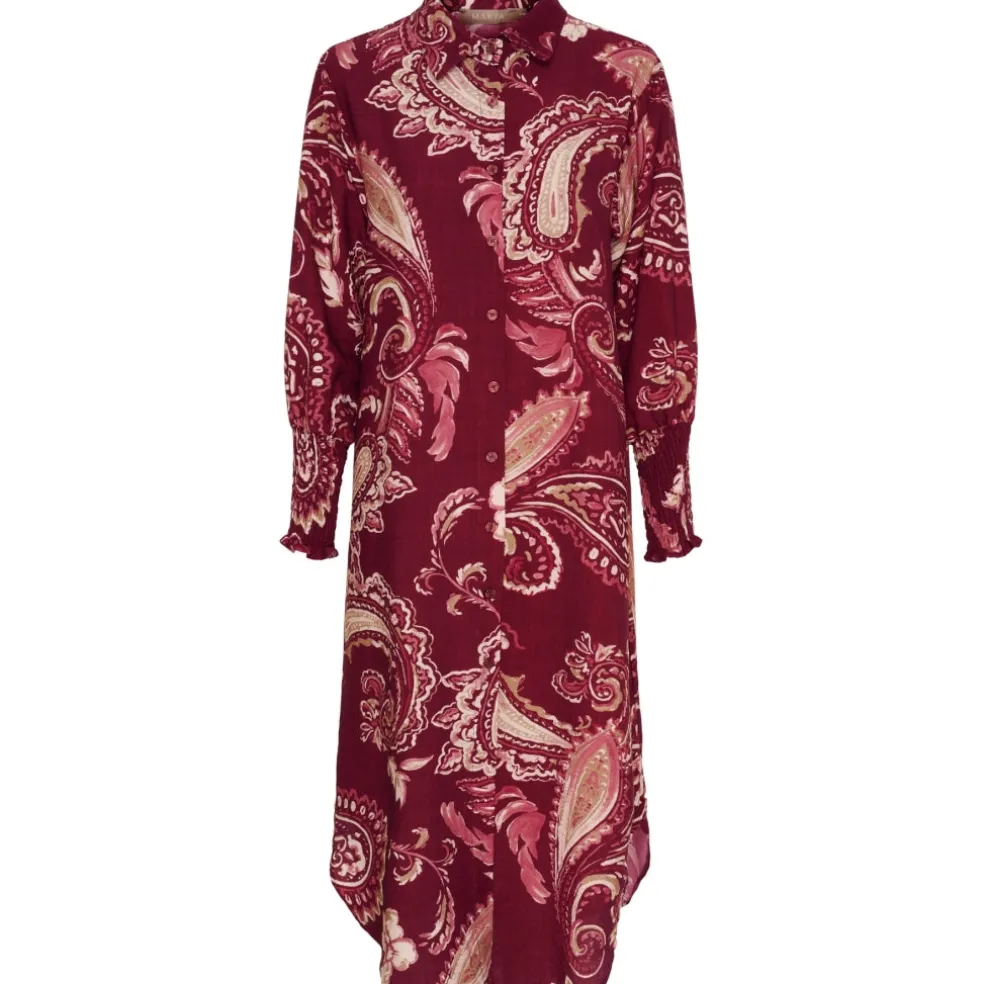 Marta du Chateau dame kjole MdcMoss 7617- - Bordeaux786tpz