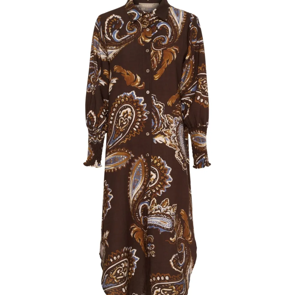 Marta du Chateau dame kjole MdcMoss 7617- - Marrone786tpz