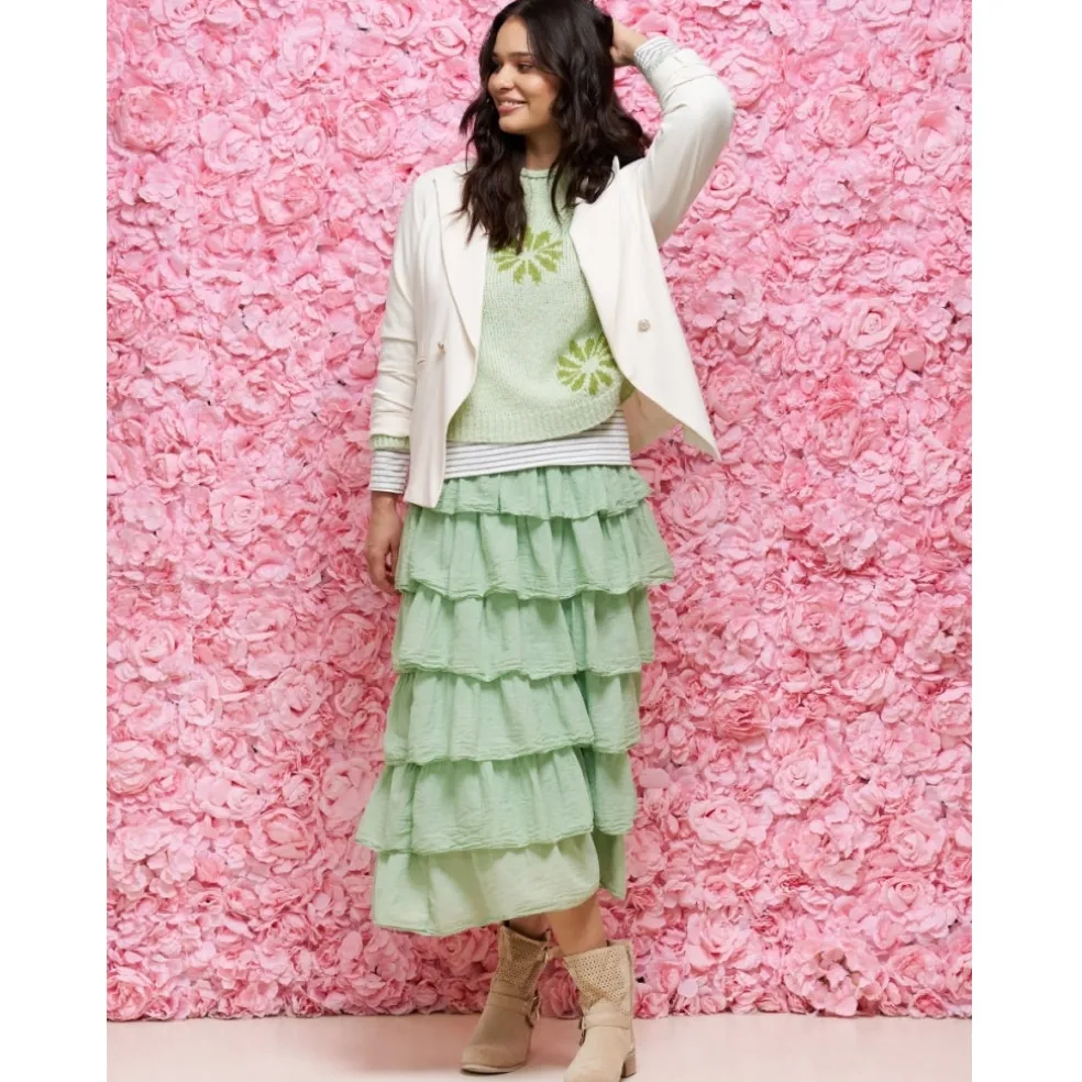 Marta Du Chateau dame nederdel Mdckaren 7664 - salvia