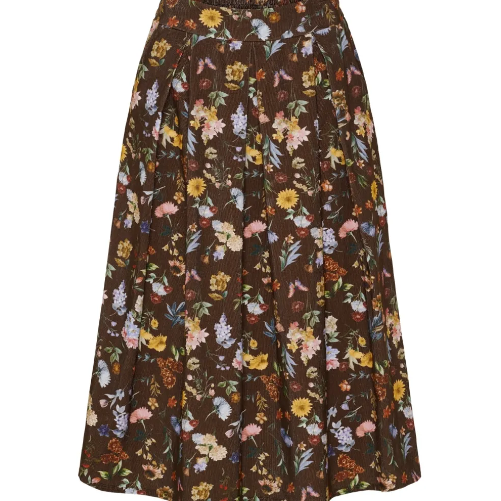 Marta du Chateau dame nederdel MdcCiela 257080V - Brown Print