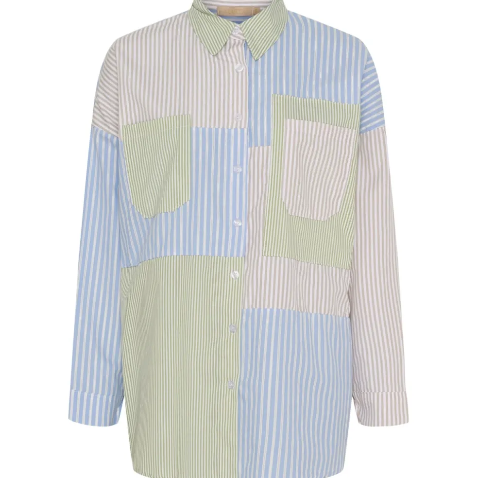 Marta du Chateau dame skjorte MdcBlandine 258032 - Multi Beige