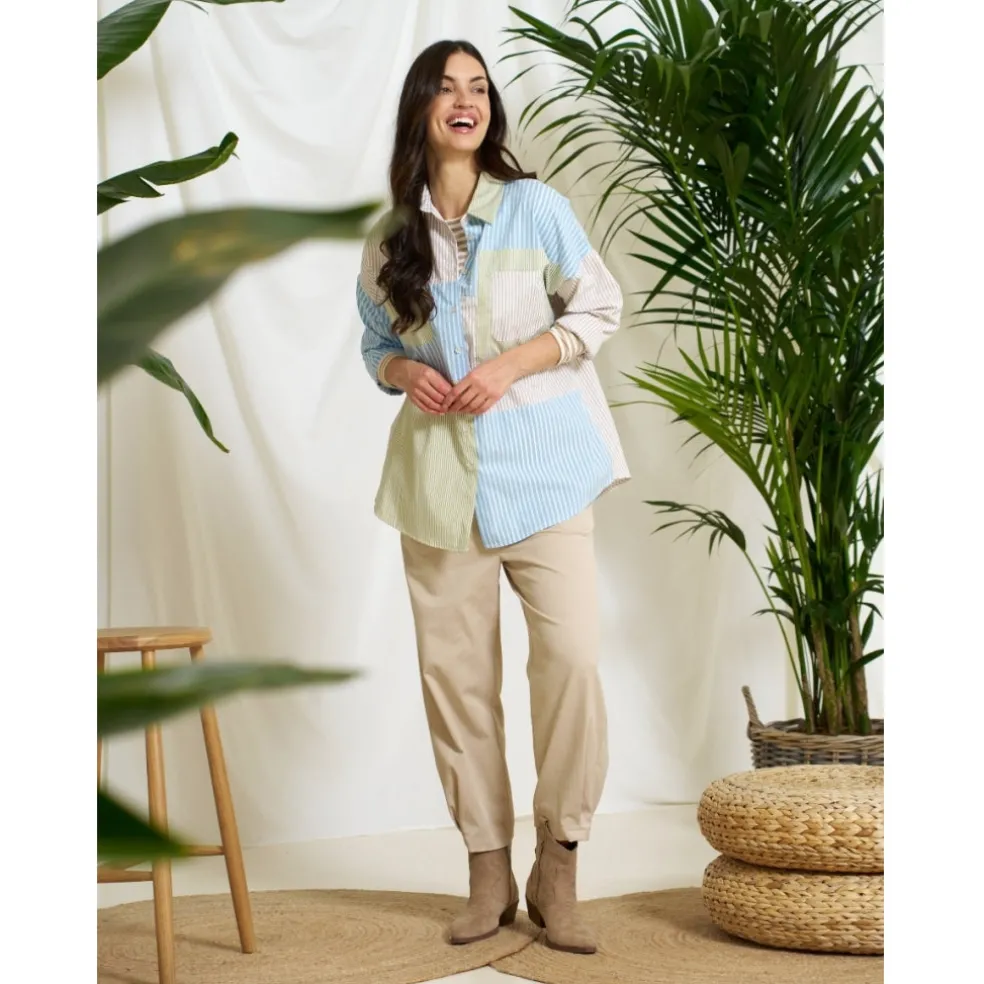 Marta du Chateau dame skjorte MdcBlandine 258032 - Multi Beige