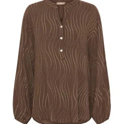 Marta Du Chateau dame skjorte 8500 - Awbrown/gold