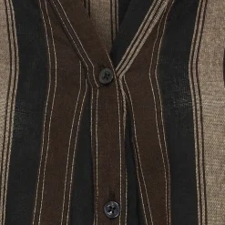 Marta du Chateau dame skjorte MdcPeyton 25161 - Black/Camello2