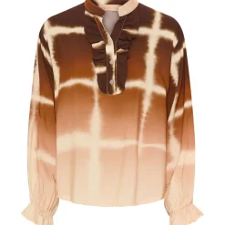 Marta Du Chateau dame skjorte MdcAya 5891 - Marrone610