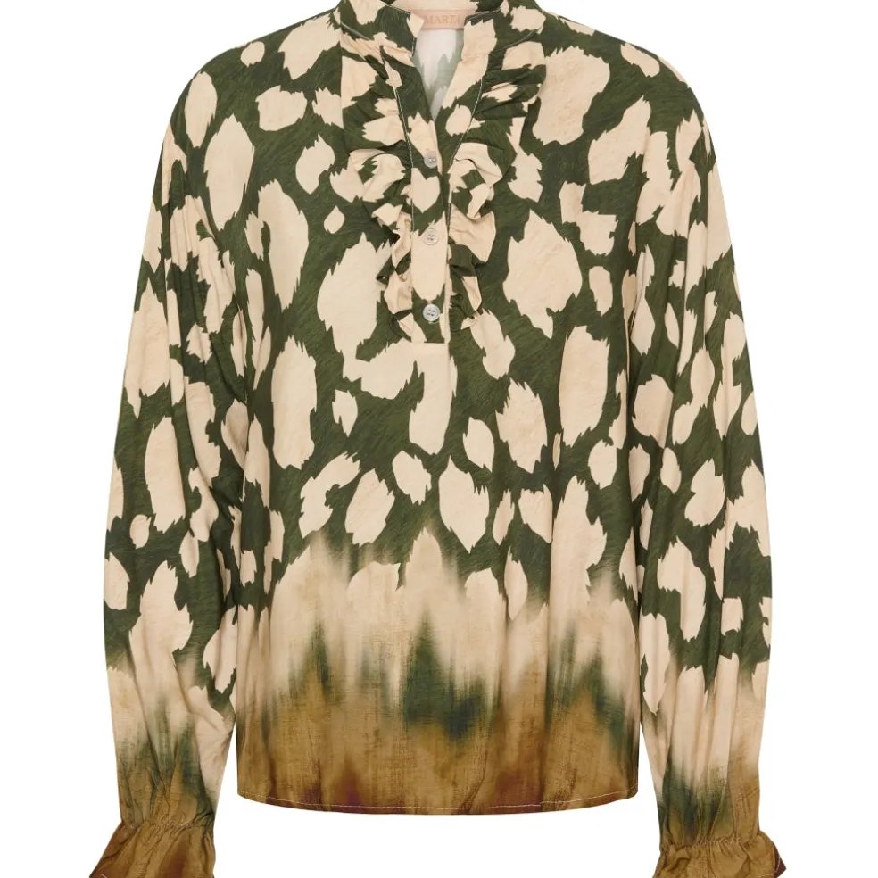 Marta Du Chateau dame skjorte MdcAya 5891 - Military6708