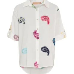 Marta du Chateau dame skjorte MdcEster 5155 - White Multi Cashmere