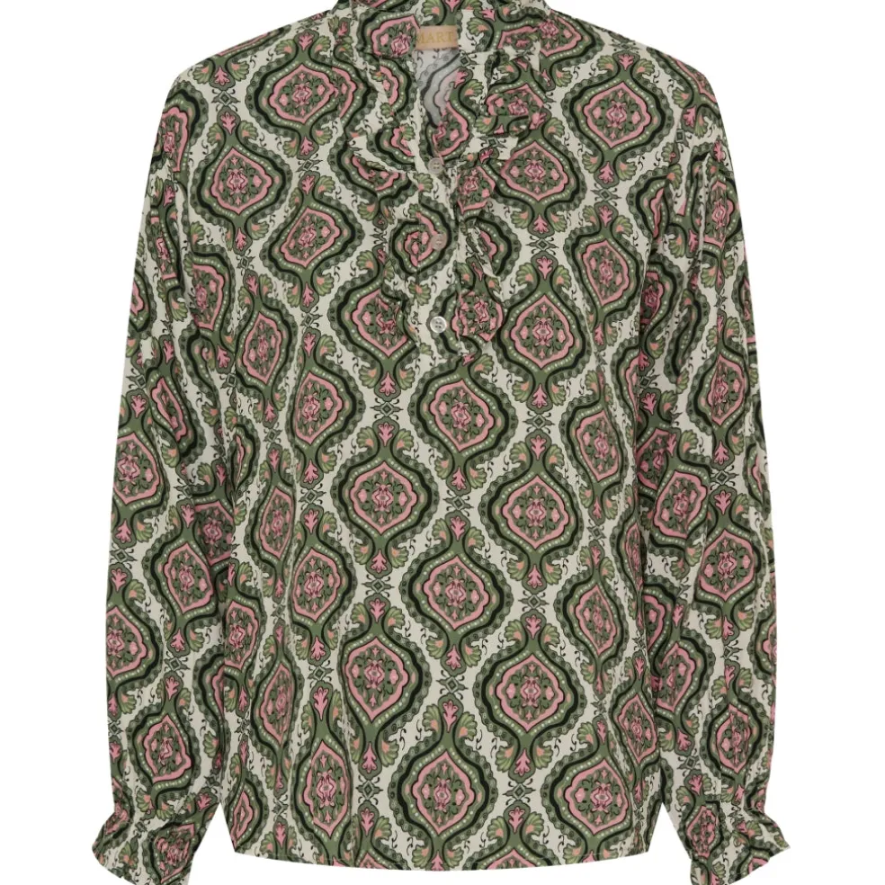 Marta Du Chateau dame skjorte MdcAya 5891 - Military1405