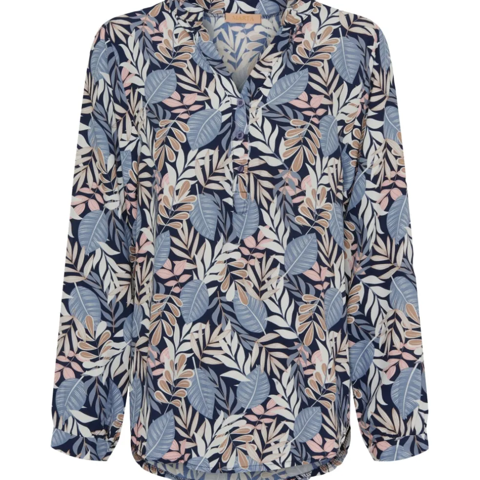 Marta Du Chateau dame skjorte MdcAstrid - Blue4707